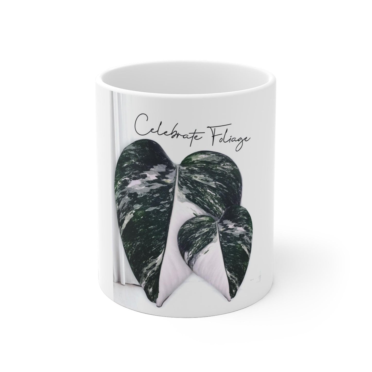 Monstera Plant Mug, Plant Lover Ceramic Coffee Cup, Botanical Tea Mug, Gardening Gift, Greenery Decor, Houseplant Drinkware, Jungle Vibes