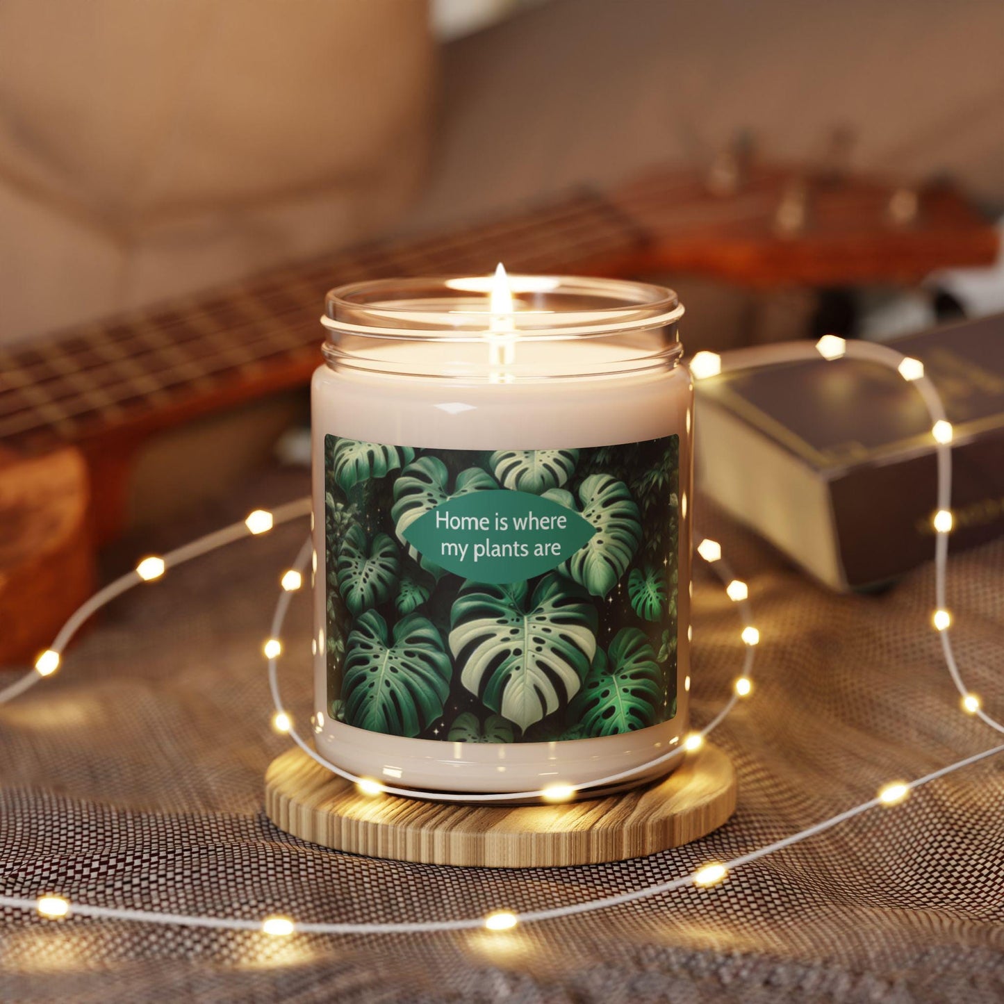 Scented Soy Candle, Home is where my plants are. 9oz