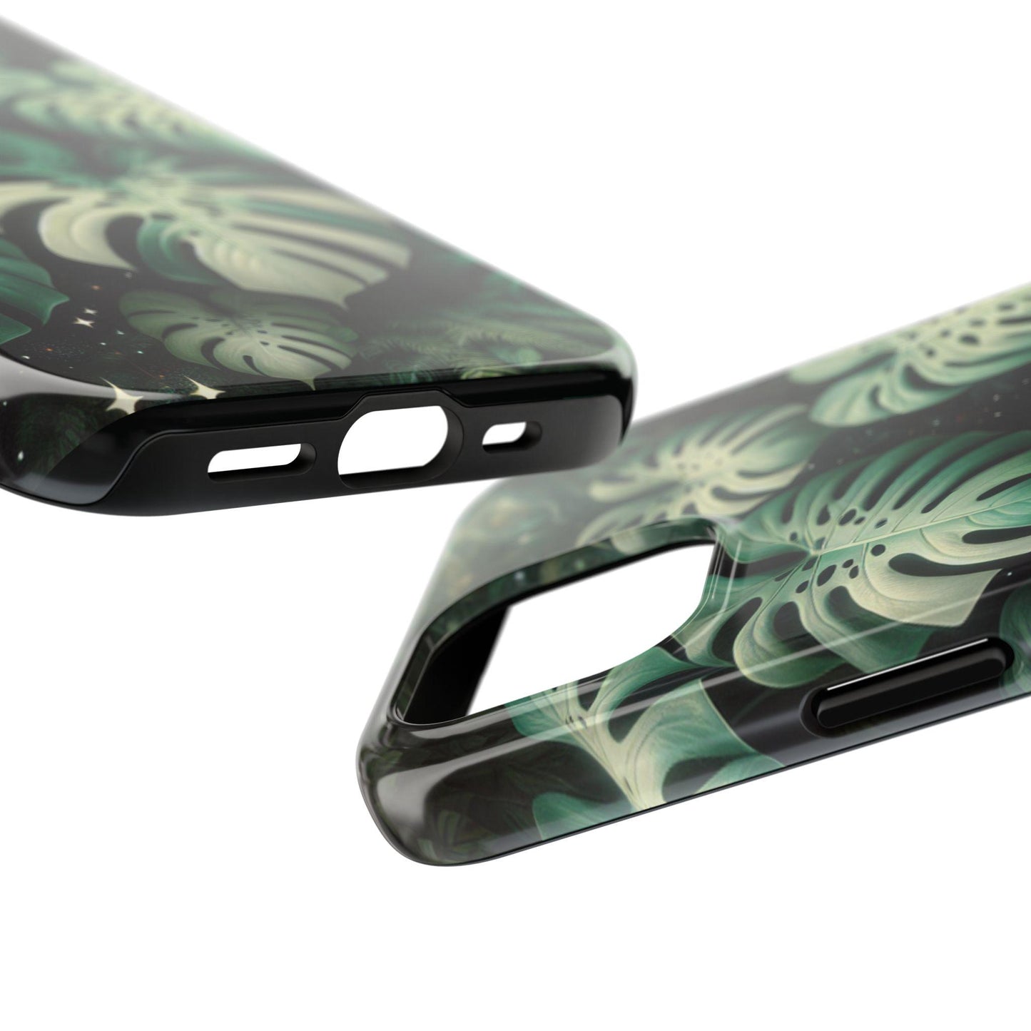 Tough Phone Cases, Tropical Monstera Plant Lover Gift, iPhone 13-17 Models, Durable Phone Cover, Botanical Phone Case