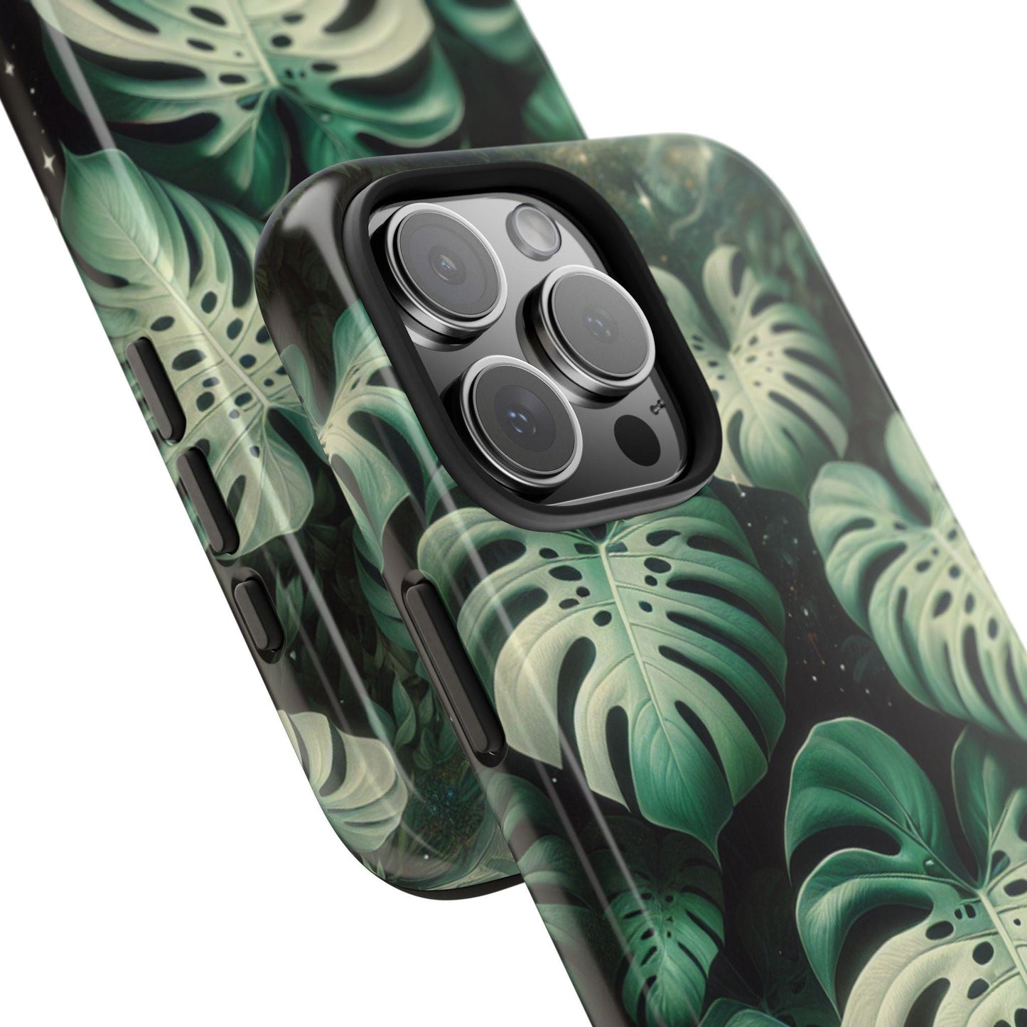 Tough Phone Cases, Tropical Monstera Plant Lover Gift, iPhone 13-17 Models, Durable Phone Cover, Botanical Phone Case