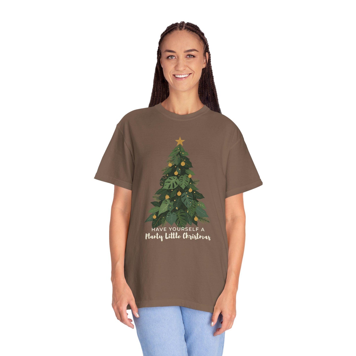 Have Yourself a Merry Little Plantmas - Unisex Garment-Dyed Holiday T-Shirt
