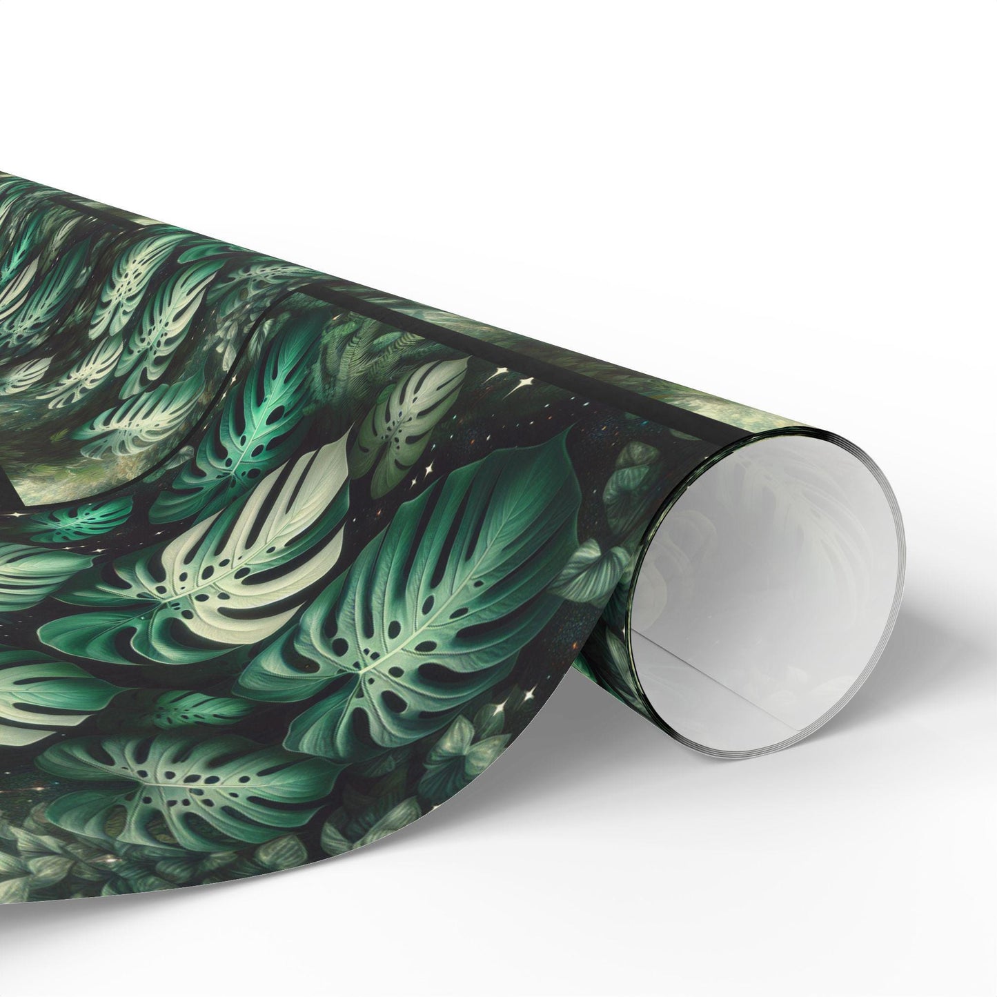 Monstera Leaf Wrapping Paper - Tropical Botanical Gift Wrap for Plant Lovers, Jungle Aesthetic Gift Packaging, Eco-Friendly Paper