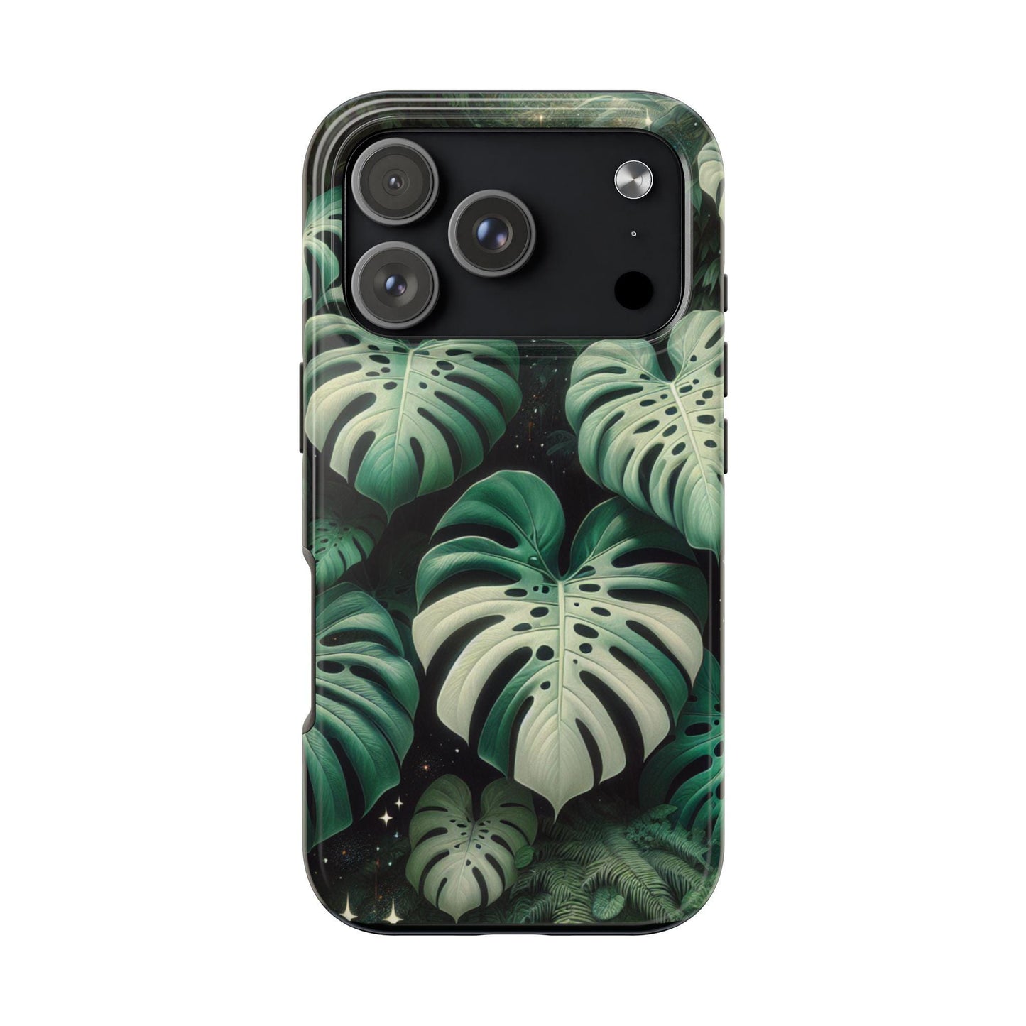 Tough Phone Cases, Tropical Monstera Plant Lover Gift, iPhone 13-17 Models, Durable Phone Cover, Botanical Phone Case